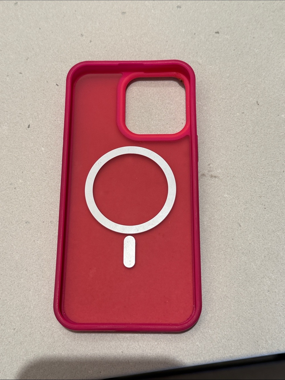 Apple MagSafe Silicone iPhone 13 Pro Max Case in Hot Pink and Red